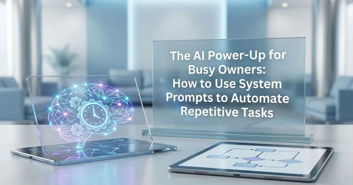 The AI Power-Up for Busy Business Owners: How to Use System Prompts to Automate Repetitive Tasks